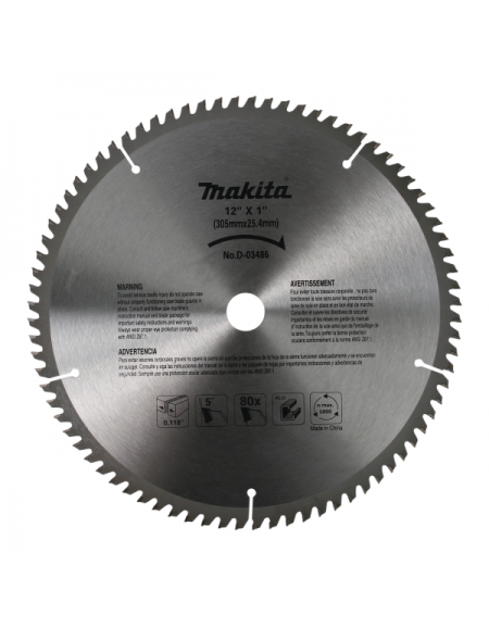 DISQUE CARBURE ALUM 305*25.4*Z80 MAKITA