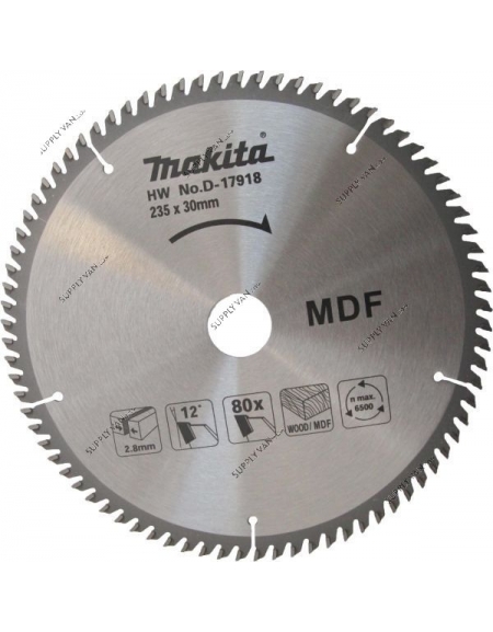 DISQUE CARBURE MDF 235*30*80T MAKITA