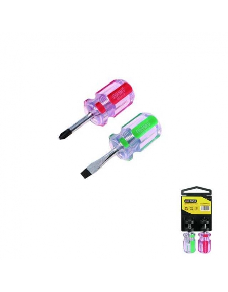 JEU DE 2 MINI TOURNEVIS PRO PH2*38MM / 6*38MM
