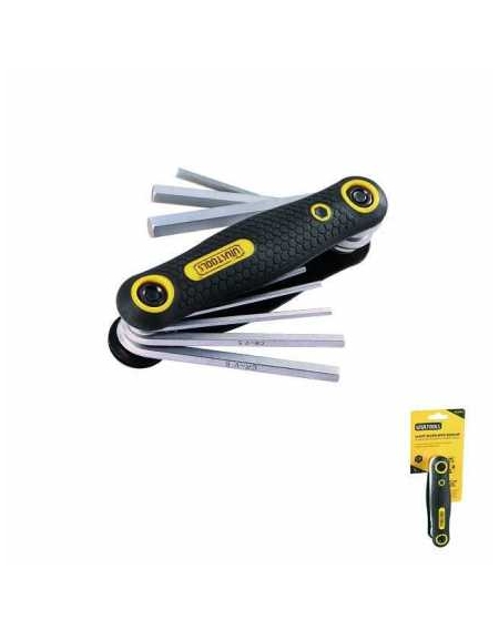JEU DE 8 CLES MALES PLIANT 6 PANS 2mm-8mm