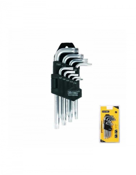 JEU DE 9 CLES TORX (T10,,T50)