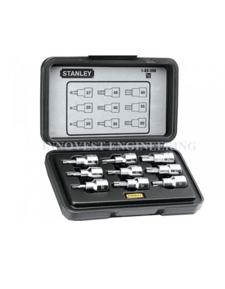COFFRET DE DOUILLE TORX 1/2" 9PCS T20-T60 STANLEY