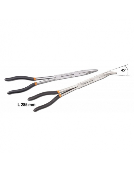 1009L/DP-S2 JEU 2 PINCES Extra-Long.1/2ROND DOUBLE ARTICULATION
