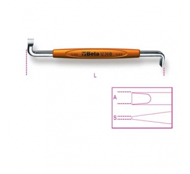 1236B TOURNEVIS COUDE VIS FENTE 0.8X4