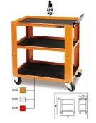 C51/O CHARIOT D'ATELIER METALLIQUE ORANGE
