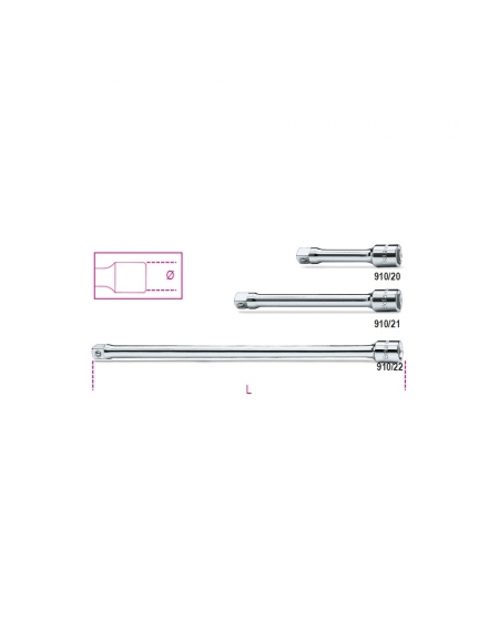 910/21 RALLONGE CARRES MALE ET FEMELLE 3/8"