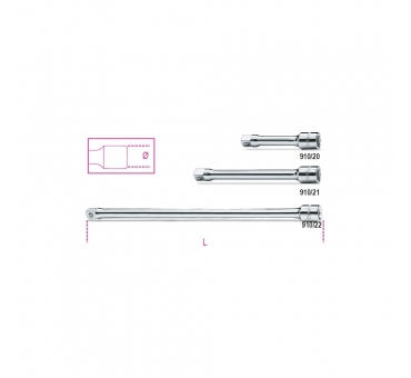 910/22 RALLONGE CARRES MALE ET FEMELLE 3/8"