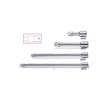 920/20 RALLONGE CARRES MALE ET FEMELLE 1/2"