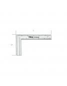 1674A/400 EQUERRE DE MENUISIER LAME EN ACIER TALON EN ALU DOUBLE ECHELLE MILLIMETRIQUE