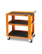C51/O CHARIOT D'ATELIER METALLIQUE ORANGE