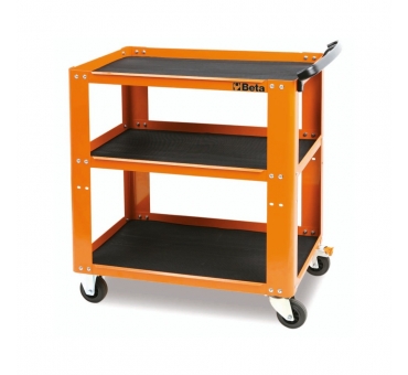 C51/O CHARIOT D'ATELIER METALLIQUE ORANGE