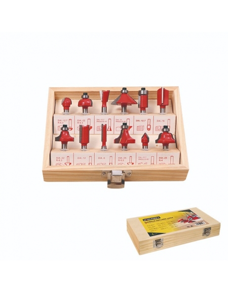 COFFRET FRAISE DEFONCEUSE DE 12PCS 8 MM