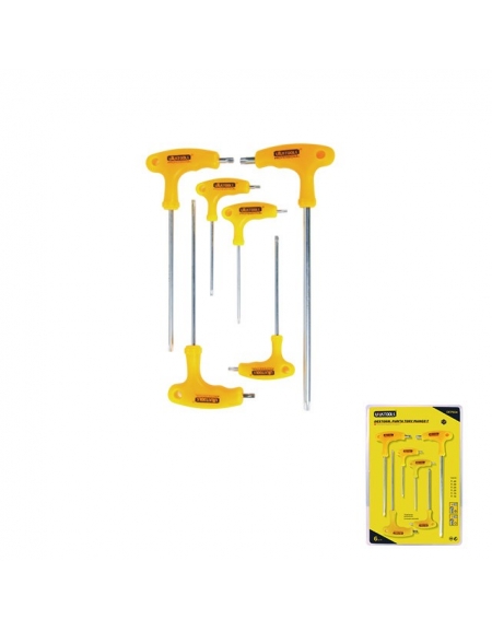 JEU DE 6 CLES TORX EN T T10-T40