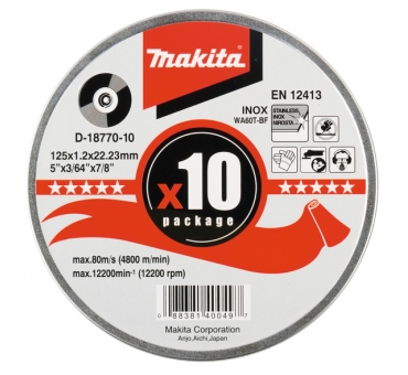 DISQUE A TRONCONNER INOX 125X1,2X22,2MM