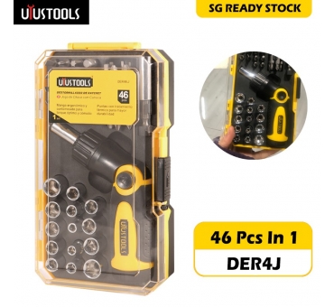SET 46PCS TOURNEVIS A CLIQUET FORME PISTOLET