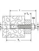 GOUJON FISCHER FBN II 12*50*146 INOX A4