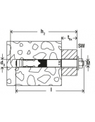 GOUJONS FISCHER FH-II 15*50*150 B