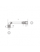 933 10X10 CLE A PIPE DEBOUCHEE 10MM 6X6 PANS BETA