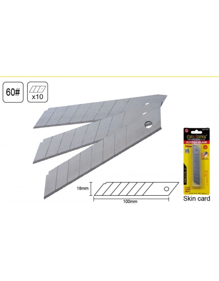 BOITE DE 10 LAMES CUTTR 18 MM