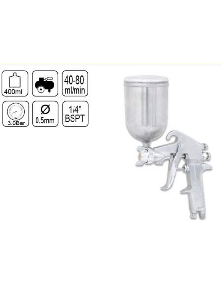 PISTOLET DE PEINTURE GODET REVERSE 400 ML